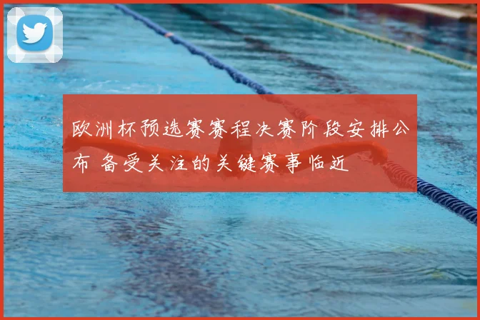 欧洲杯预选赛赛程决赛阶段安排公布 备受关注的关键赛事临近